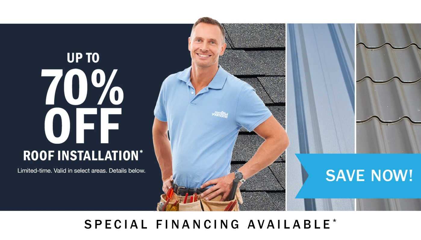 Up to 70% off roof installation